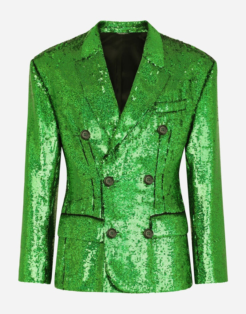 Double-breasted sequined jacket 1