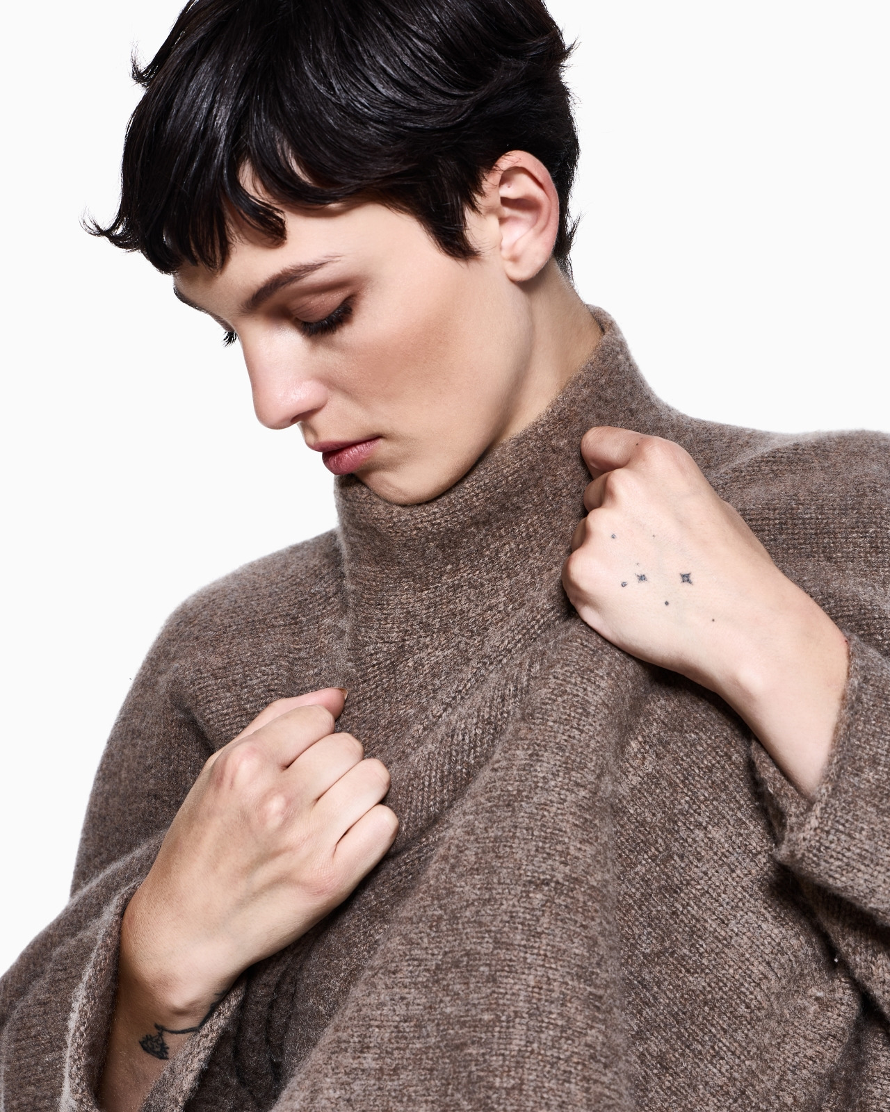 CASHMERE MOCK-NECK JUMPER - 5
