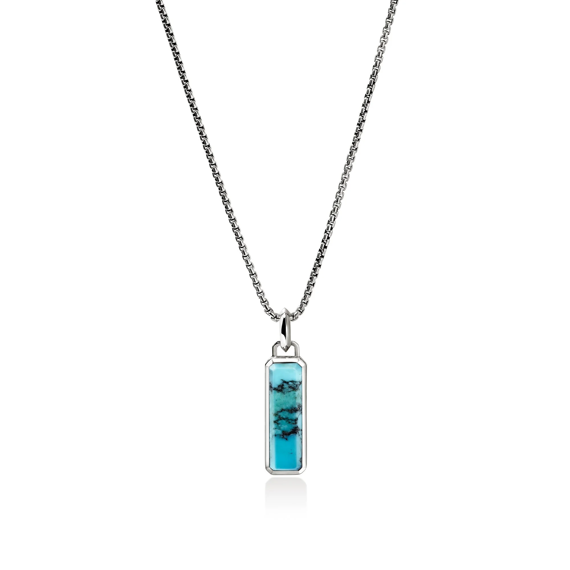 Turquoise Talisman Necklace, Sterling Silver - 1