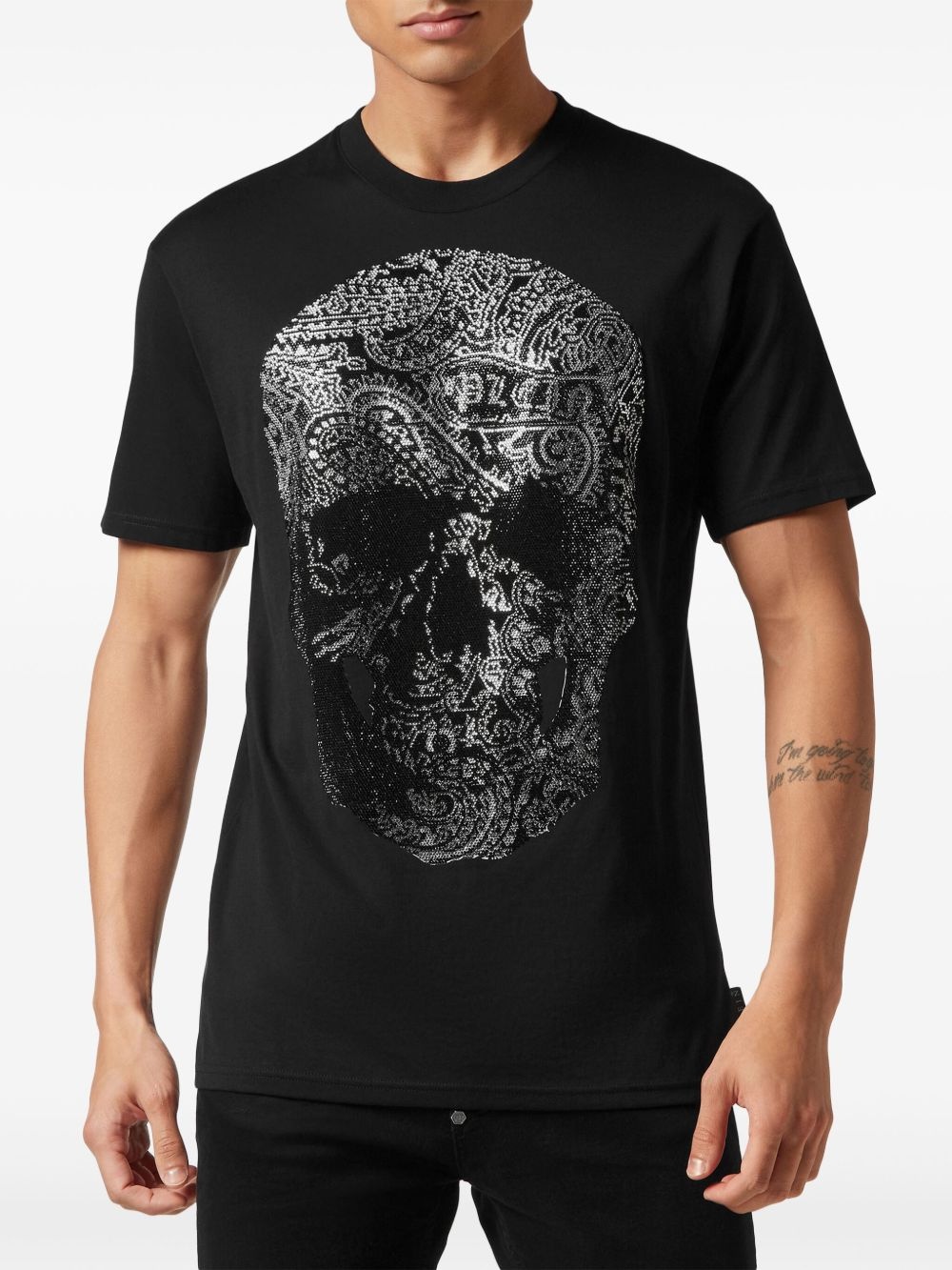 Paisley Skull-print round-neck T-shirt - 3
