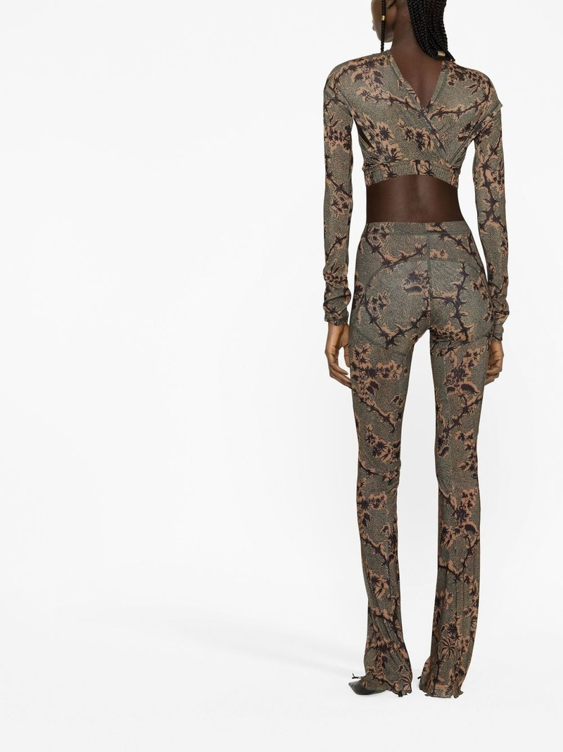 Halycon semi-sheer printed leggings 3