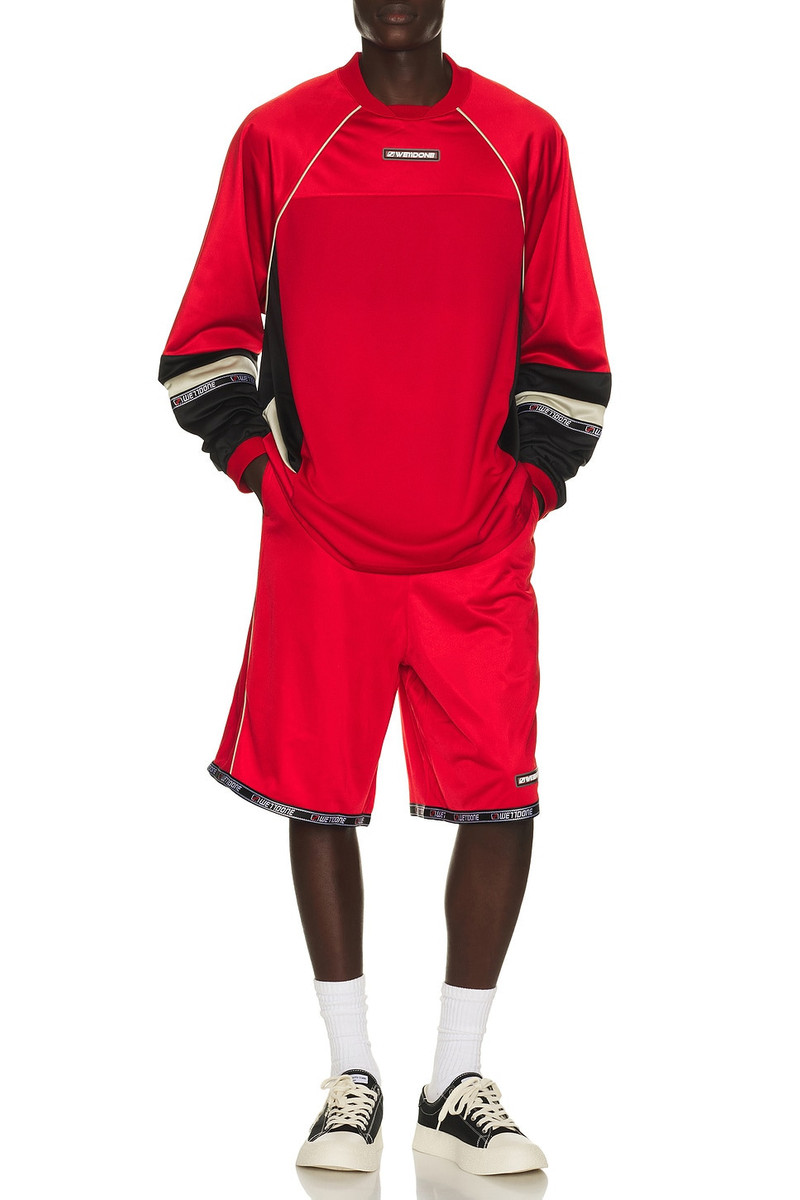 We11done Sporty Football Jersey Shorts outlook
