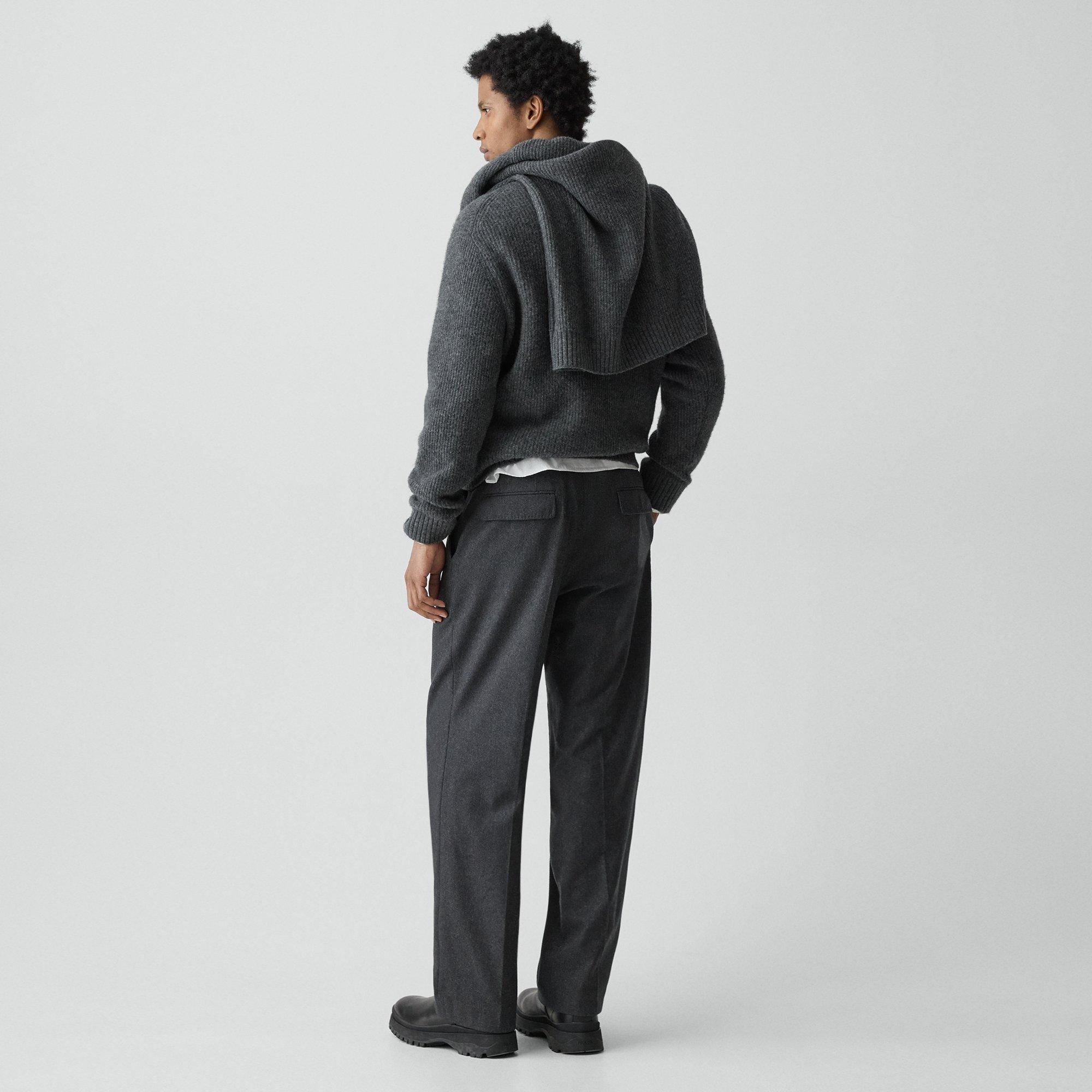 Relaxed Pleat Pant in Cashmere-Blend Flannel - 4