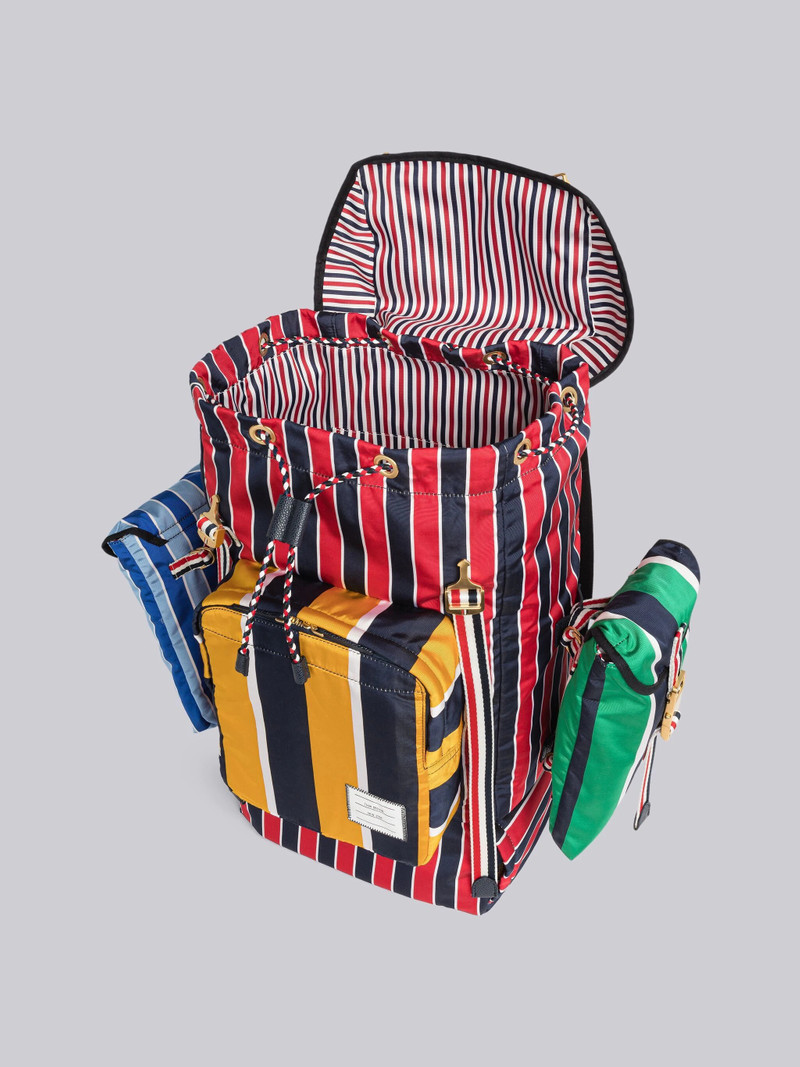 Fun-Mix Stripe Tie Jacquard Mountaineering Backpack 5