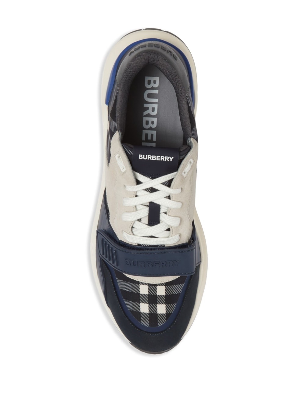 checked canvas chunky sneakers - 7