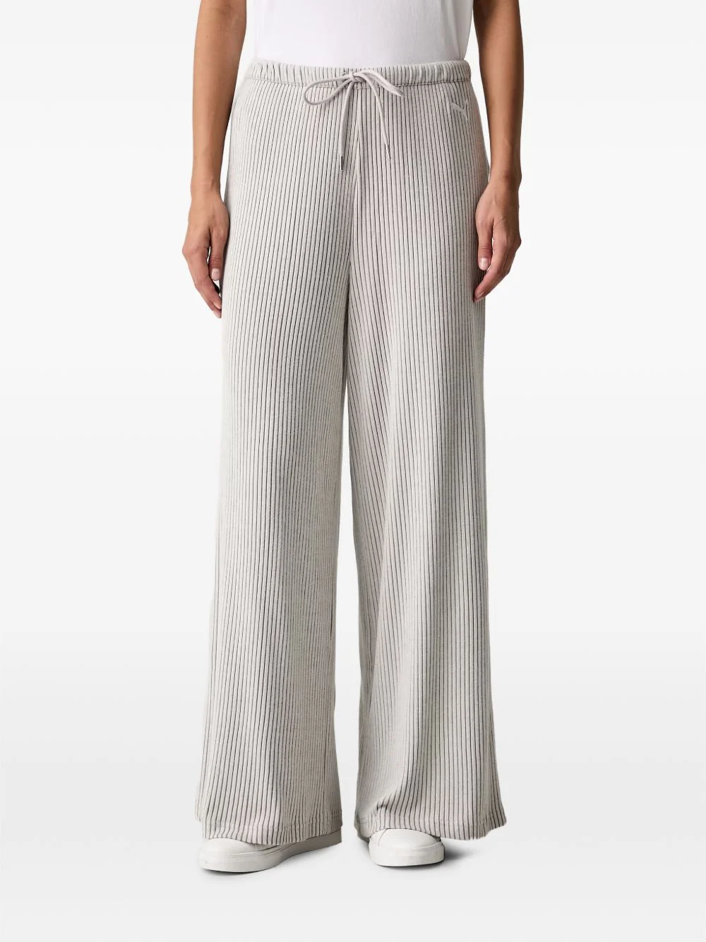 ribbed-knit track pants - 1