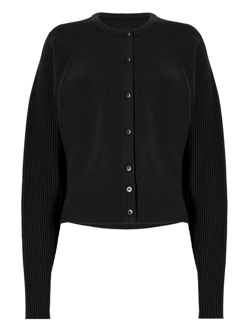 ribbed luxe cardigan 1