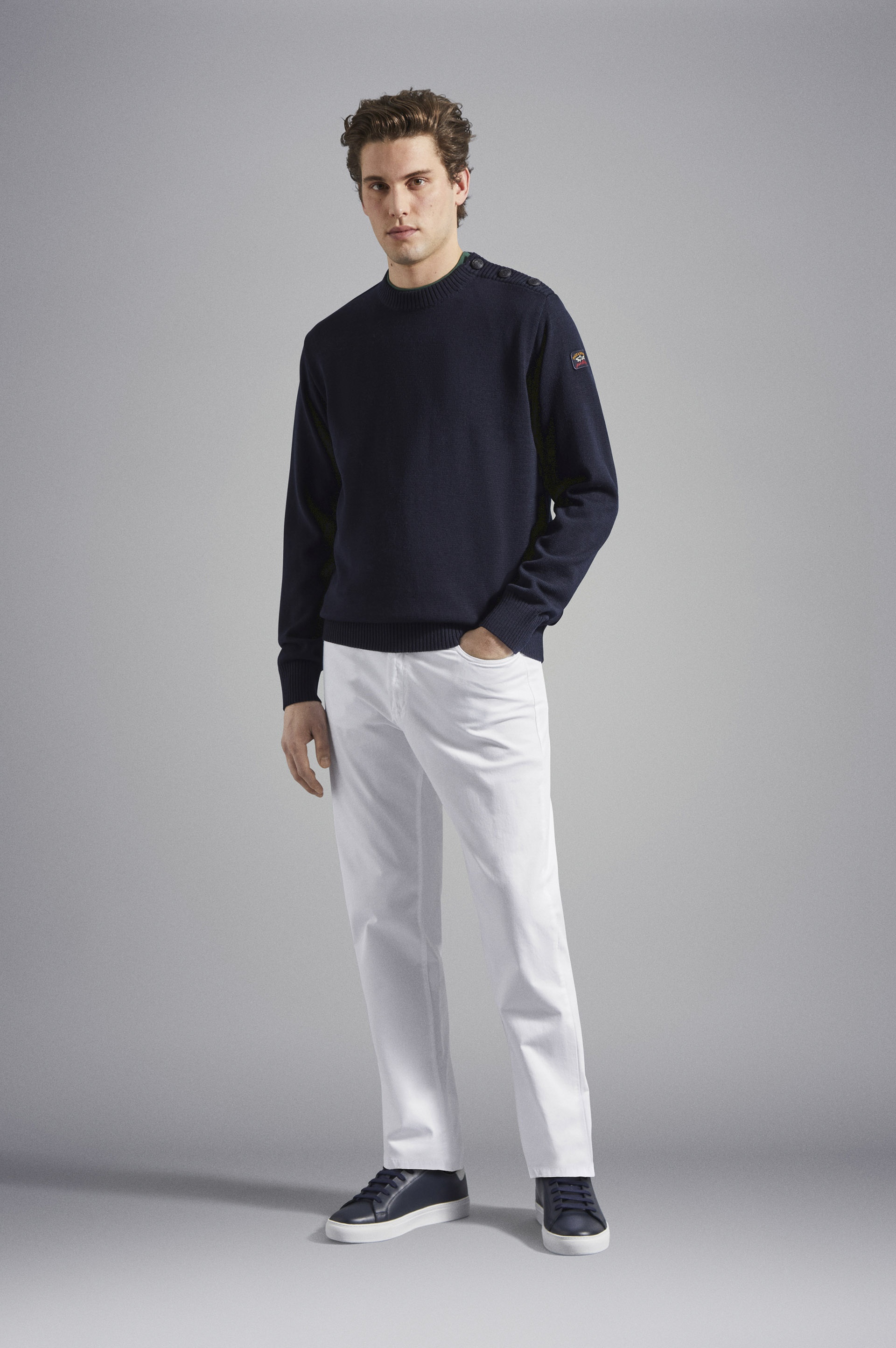 STRETCH ORGANIG COTTON TROUSERS - 2