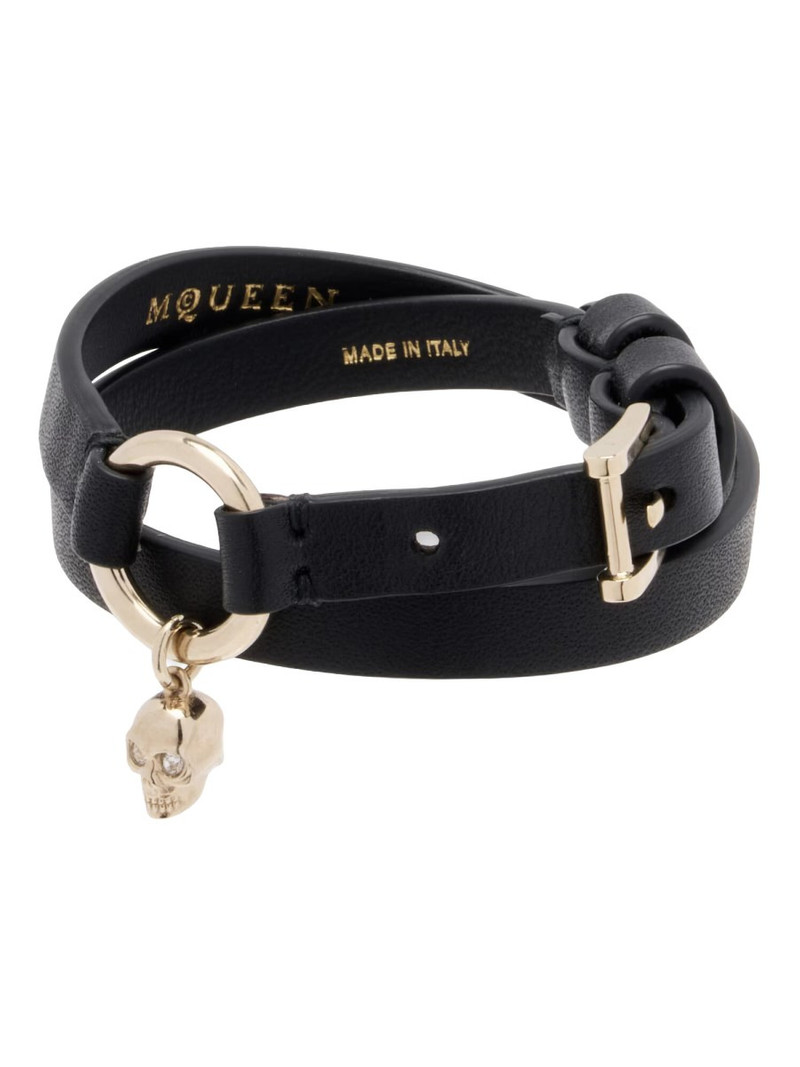 Alexander McQueen SKULL DOUBLE TWIST BRACELET WITH RING outlook