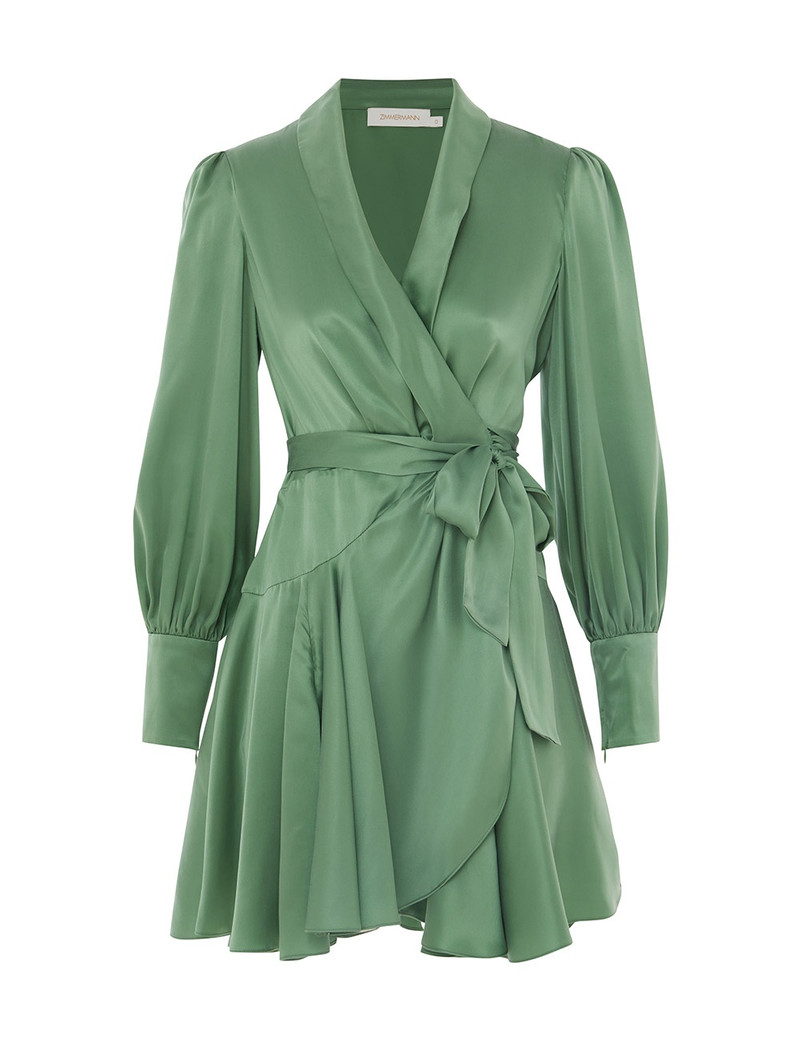 Zimmermann SILK WRAP MINI DRESS - 8067DRS24MATC | REVERSIBLE