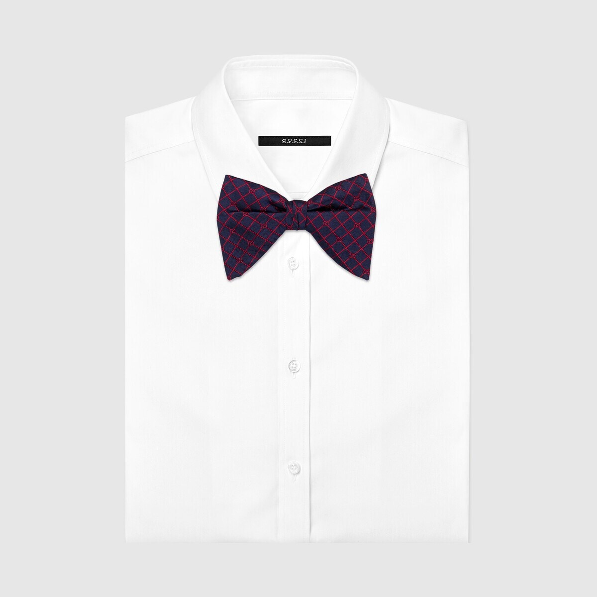 GG check silk bow tie - 2