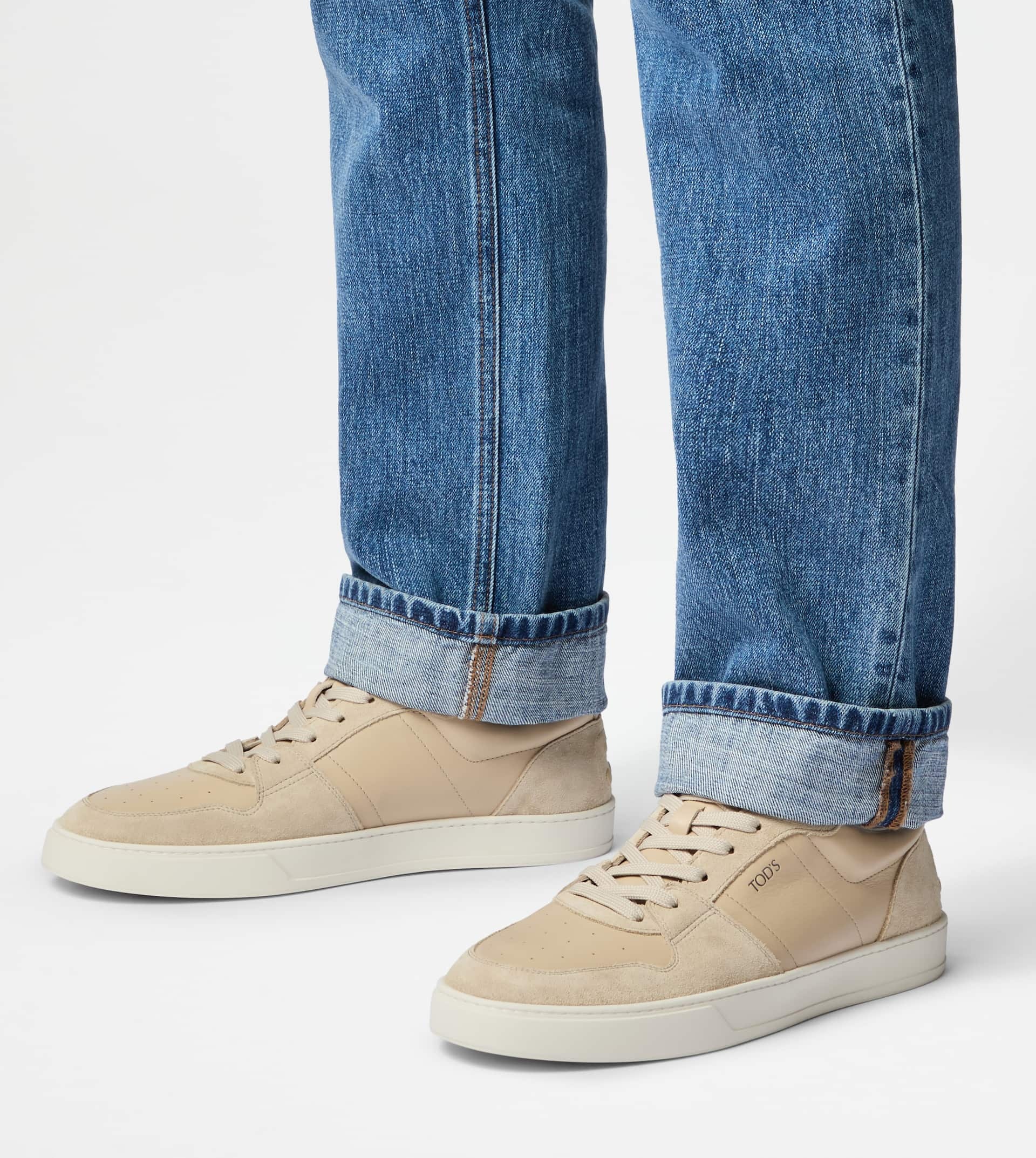 SNEAKERS IN SUEDE - BEIGE - 7