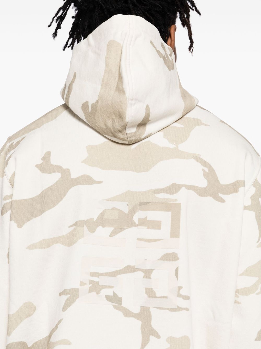 camouflage-pattern logo-printed hoodies - 5