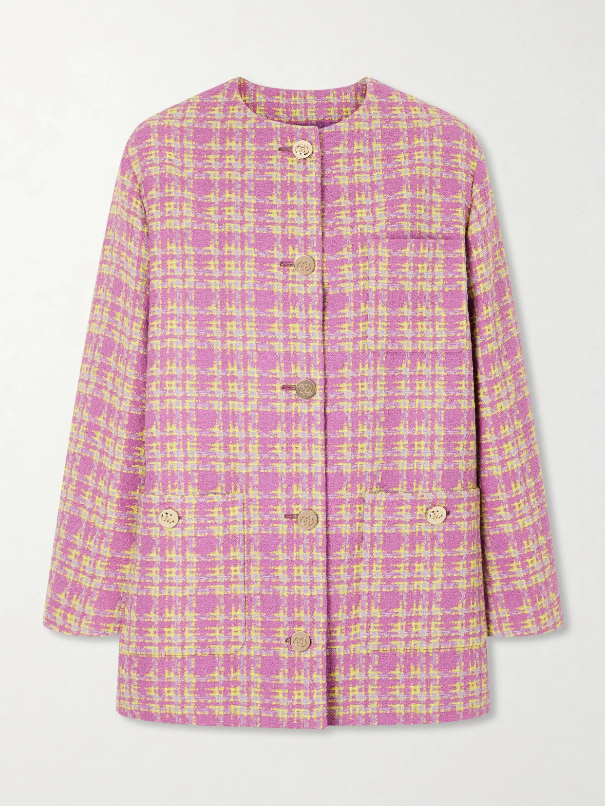 Cotton-blend Tweed Blazer - 1