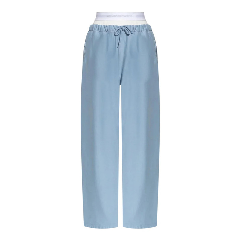alexanderwang.t Wide Leg Sweatpant With Logo Elastic outlook