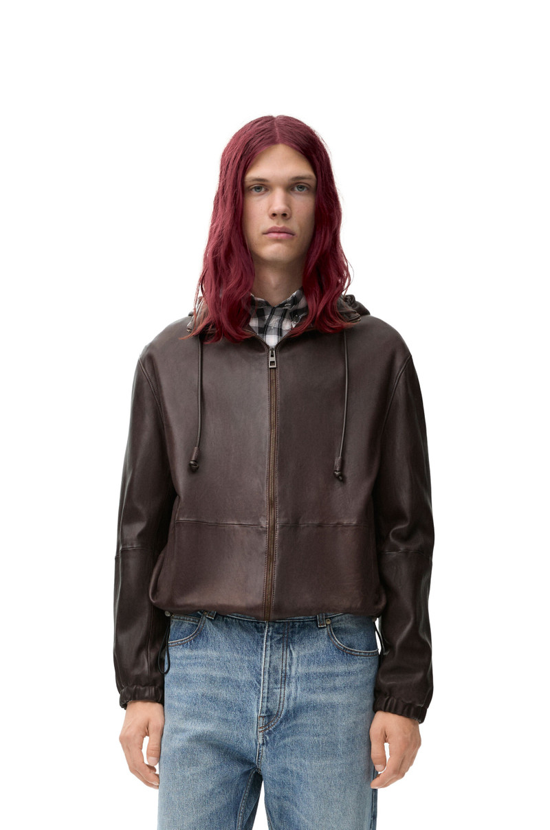 Hooded jacket in nappa lambskin 3