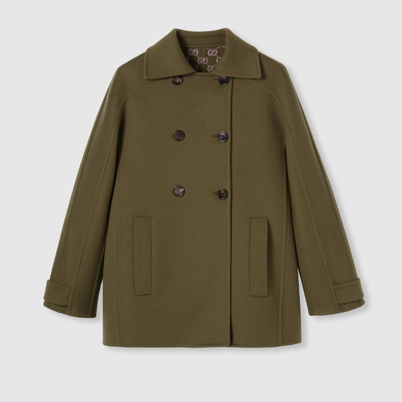 Wool double-breasted coat 1