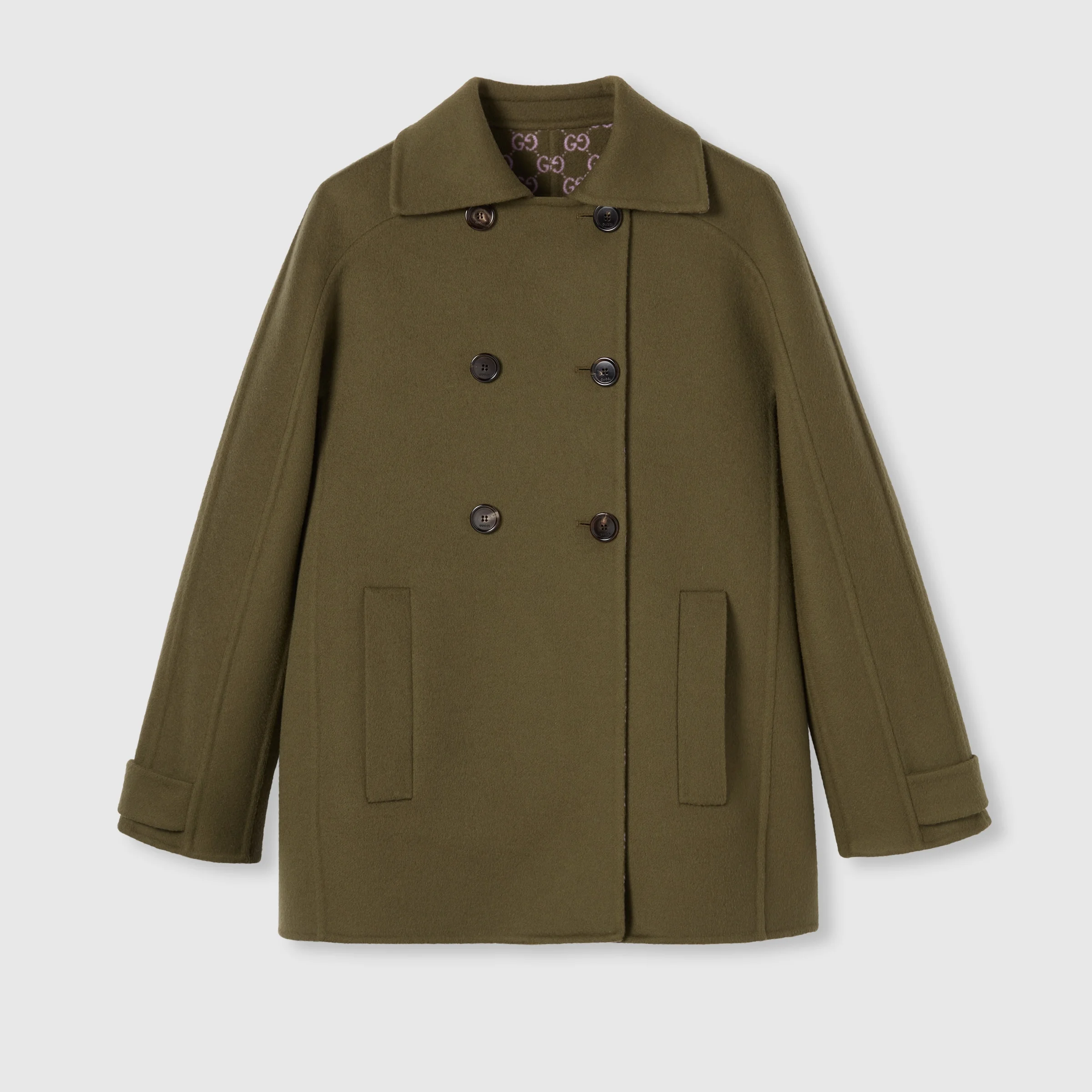 Wool double-breasted coat - 1