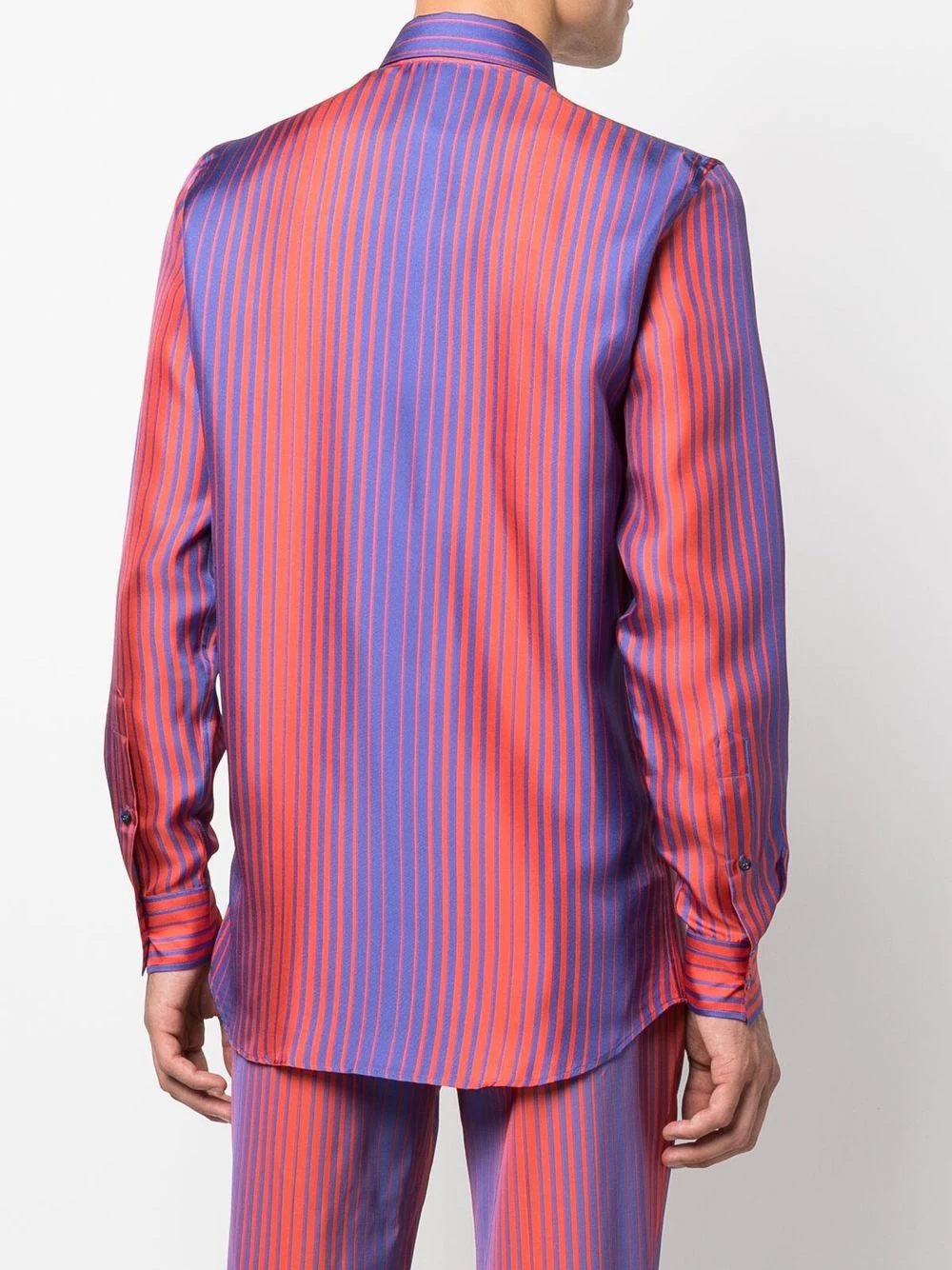 striped silk shirt - 4