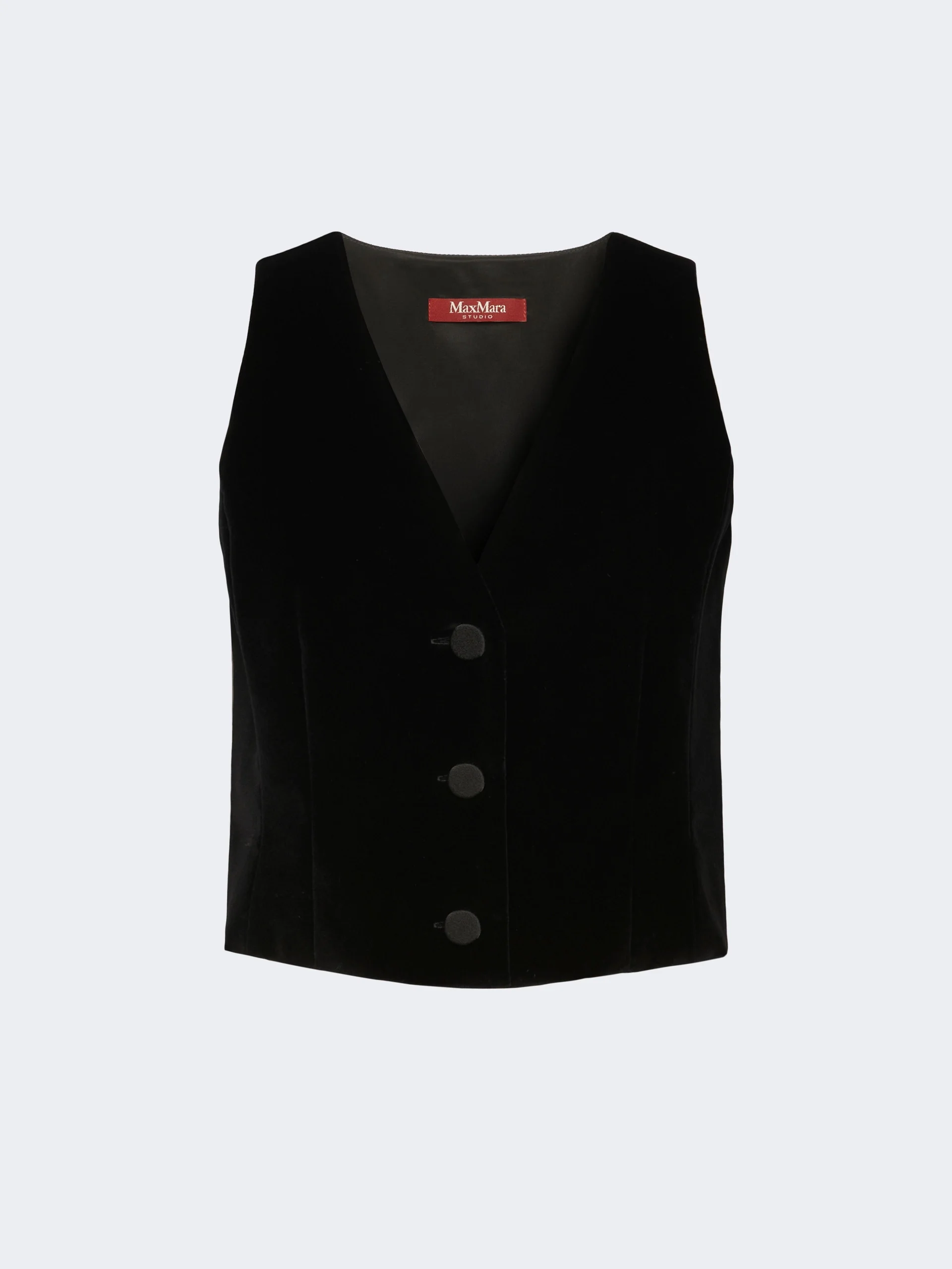 STREET Smooth velvet gilet - BLACK - 1