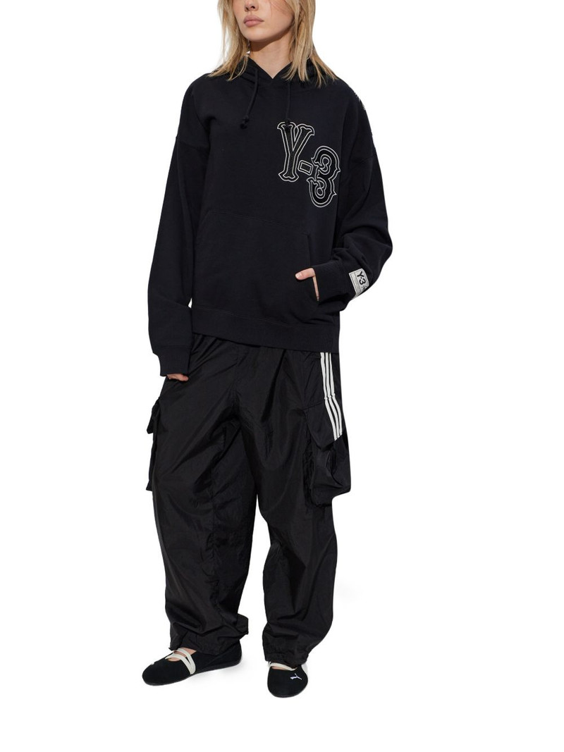 Y-3 GFX logo-detail hoodie outlook