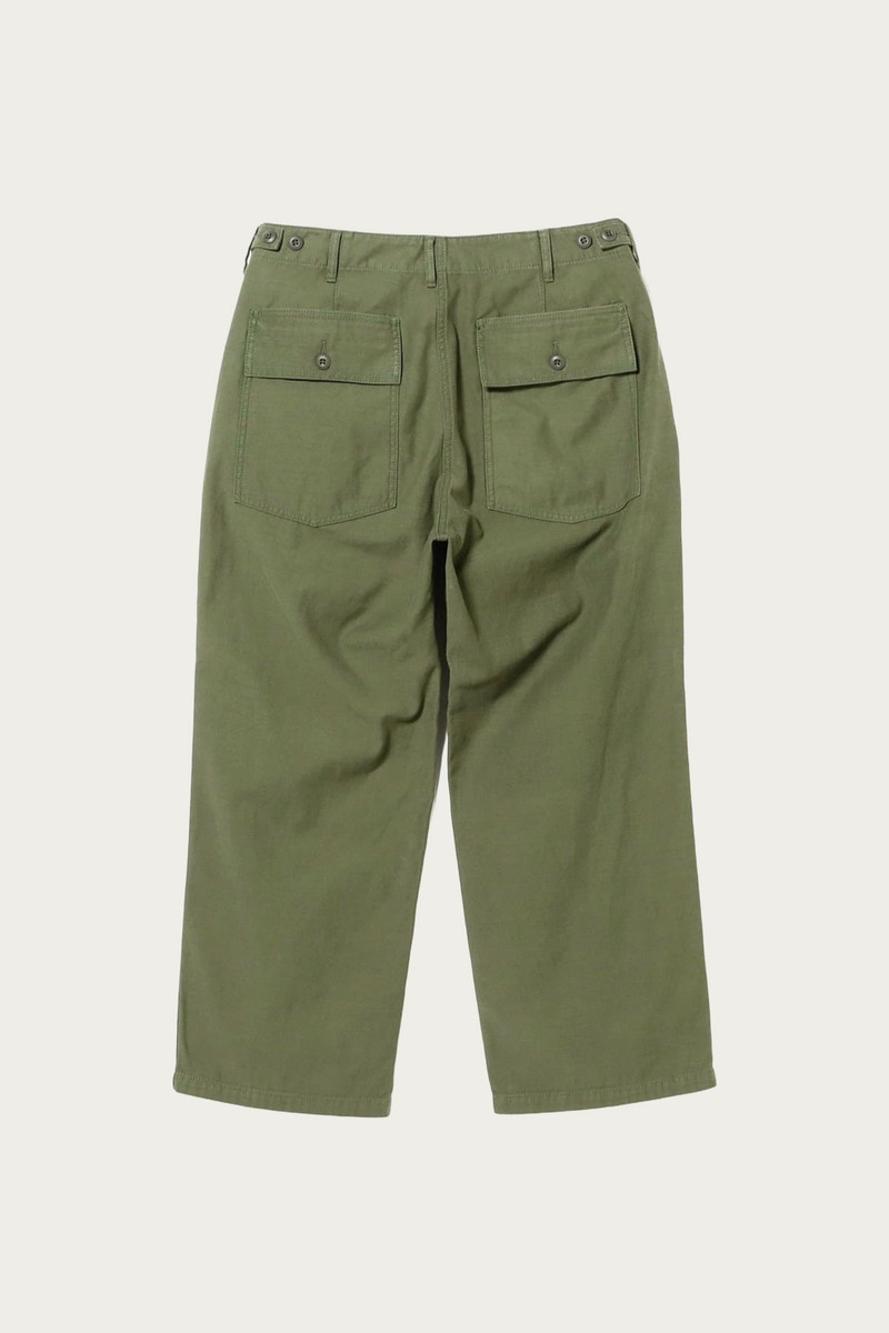 BEAMS PLUS MIL Utility Trousers Reversed Sateen - Olive Green outlook