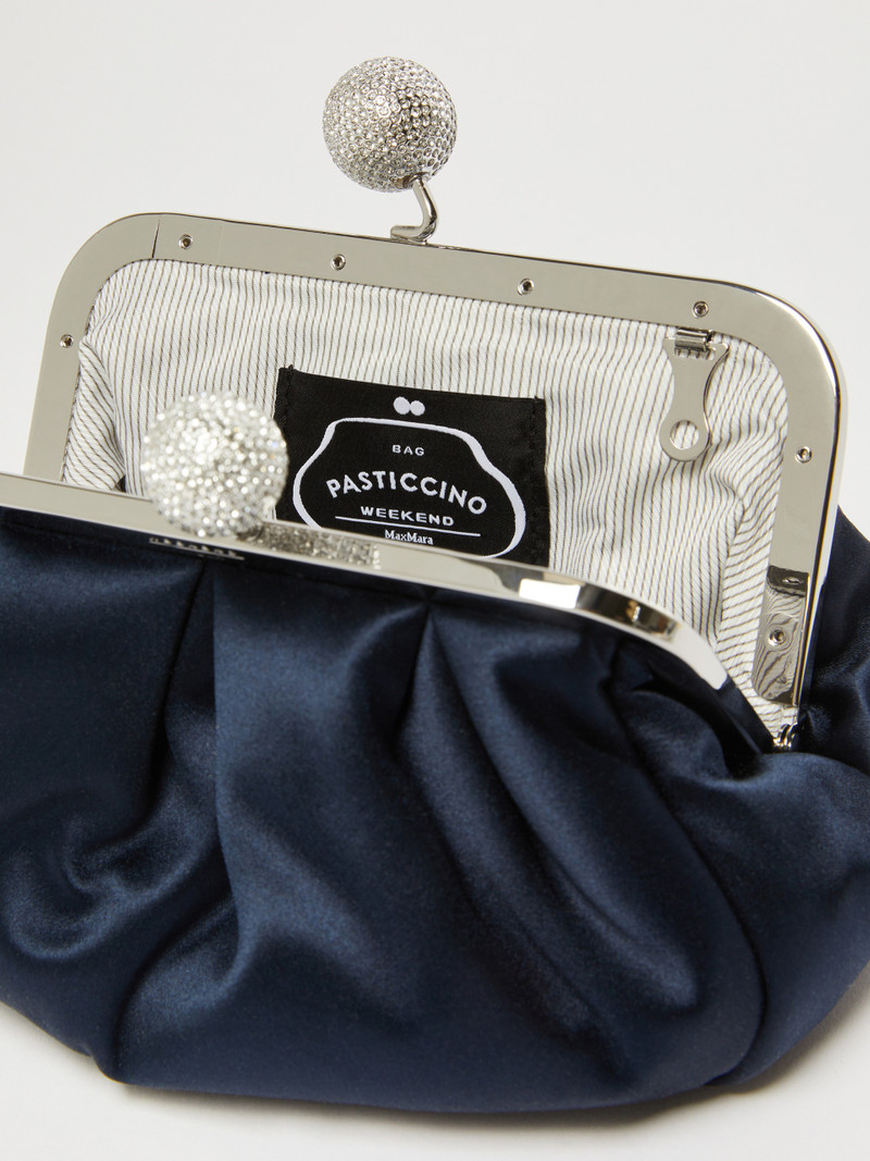 EMMY Small satin Pasticcino Bag with rhinestones 6