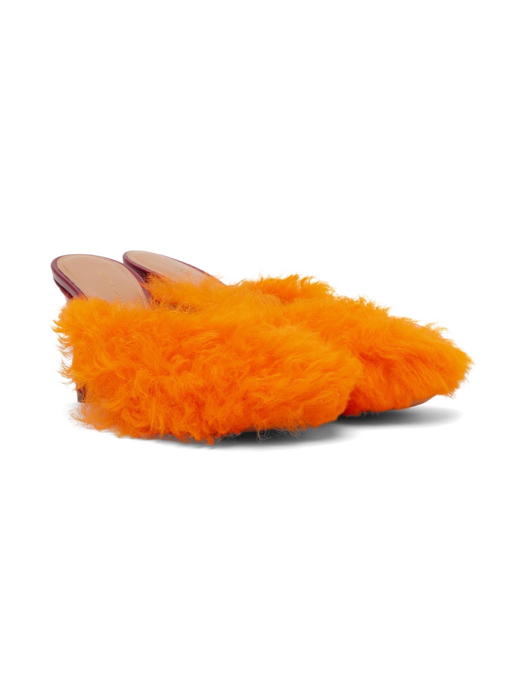 Orange Furry Heels - 4