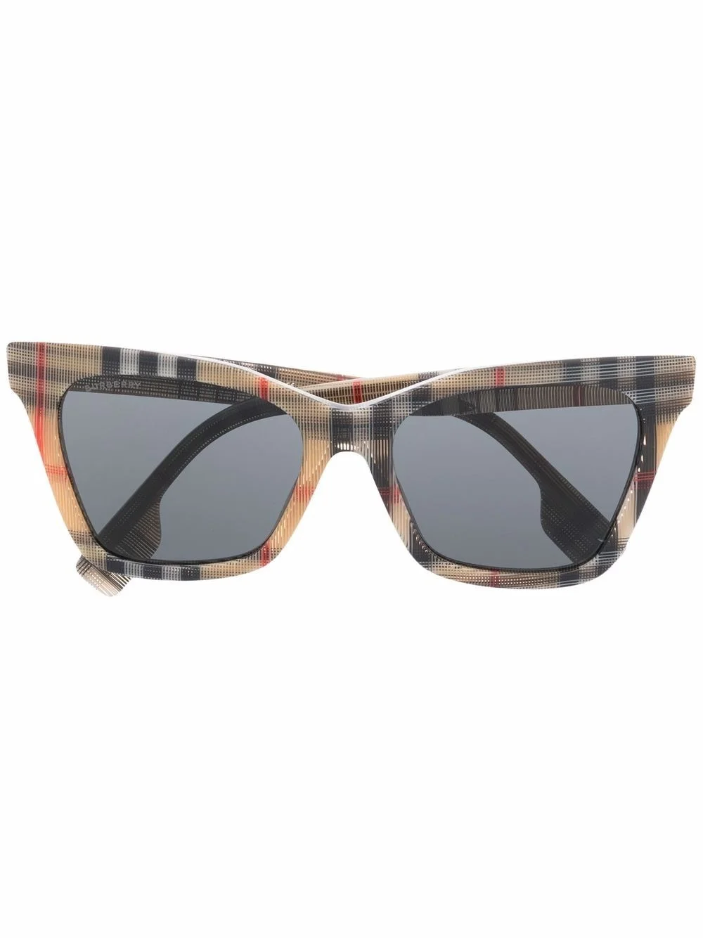 vintage-check cat-eye sunglasses - 1