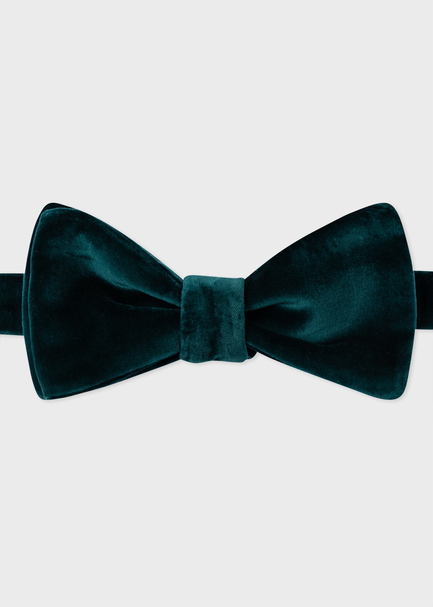 Forest Green Velvet Self-Tie Bow Tie - 1