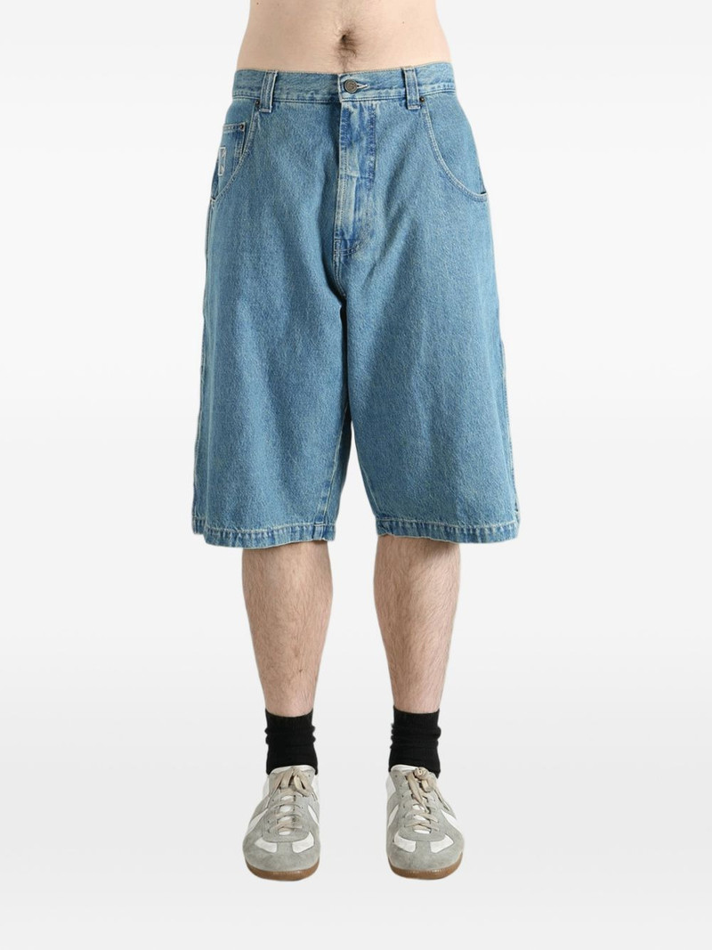 VETEMENTS logo-detail denim shorts outlook