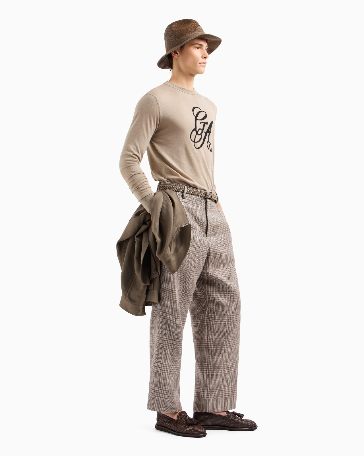 VIRGIN-WOOL, CREW-NECK JUMPER WITH LOGO - 2