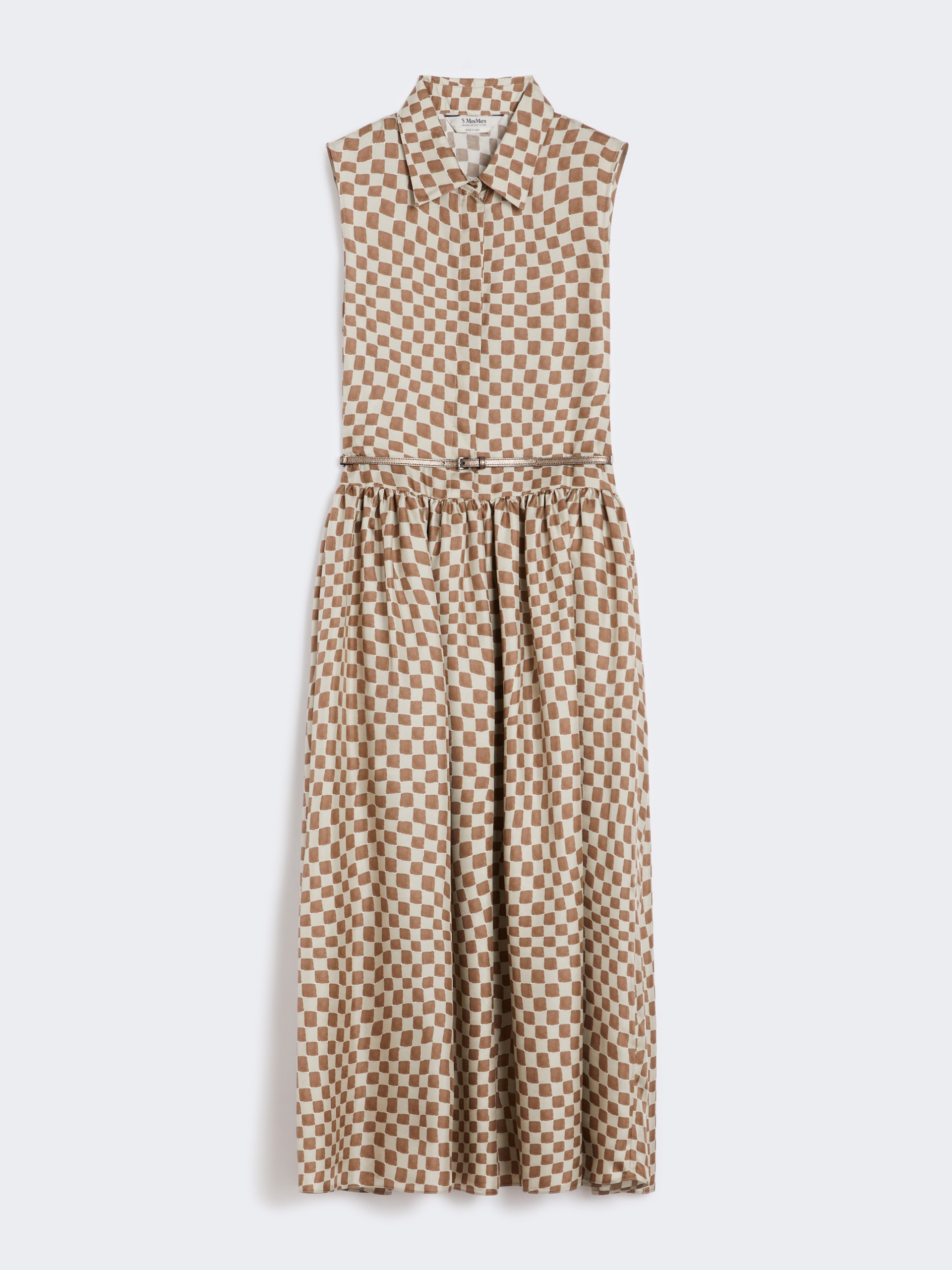 SESIA Flared printed silk dress - 1