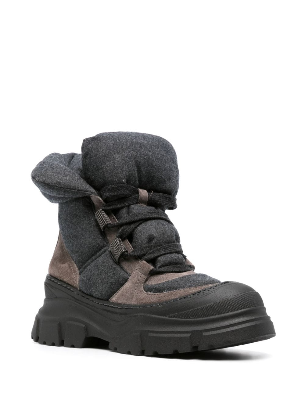 two-tone panelled ankle boots - 2