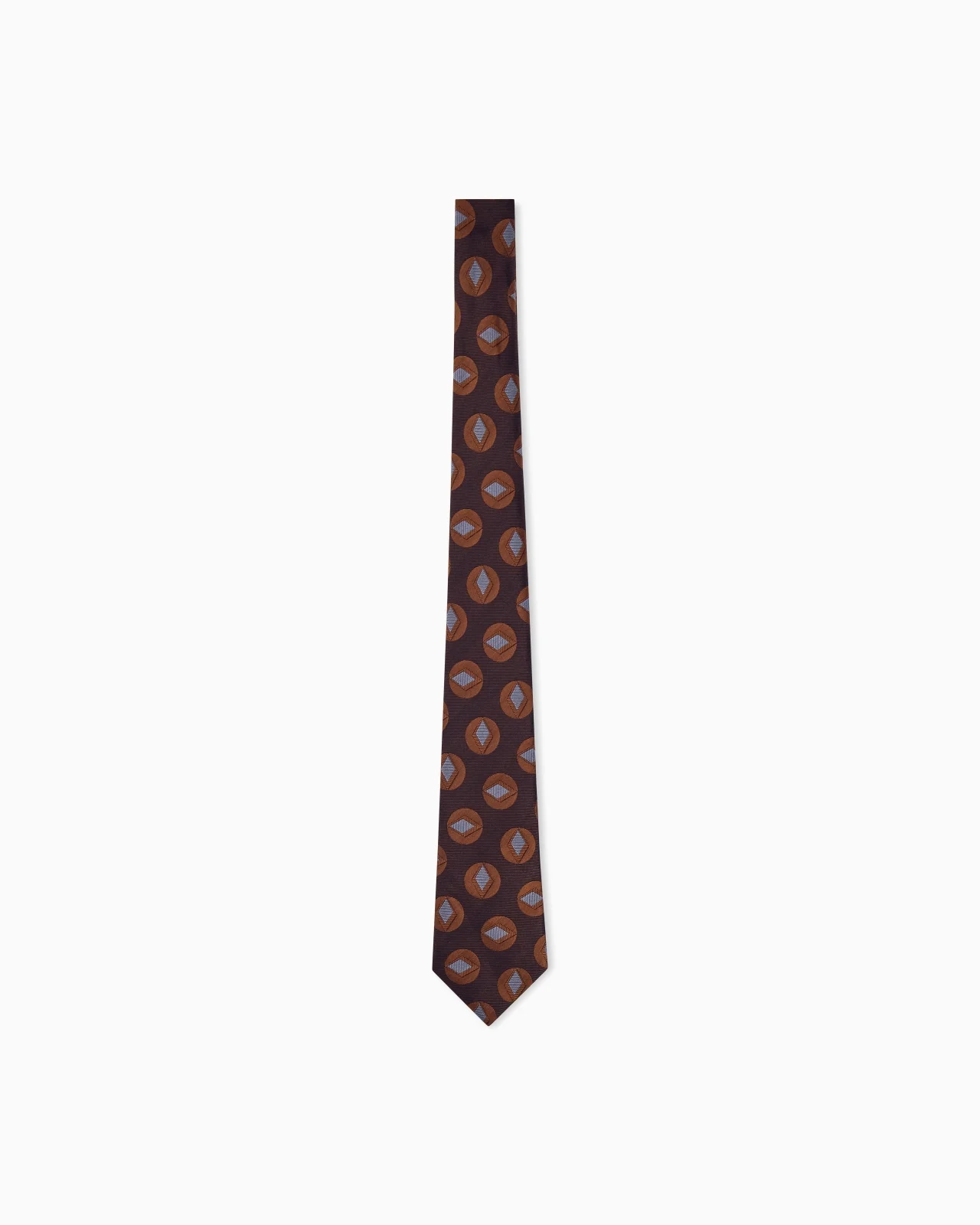 SILK TIE WITH GEOMETRIC PATTERN - 1