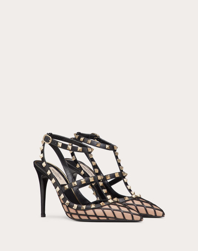 Valentino Rockstud Ankle Strap Calfskin Leather Pump with Tonal Studs 100 mm outlook