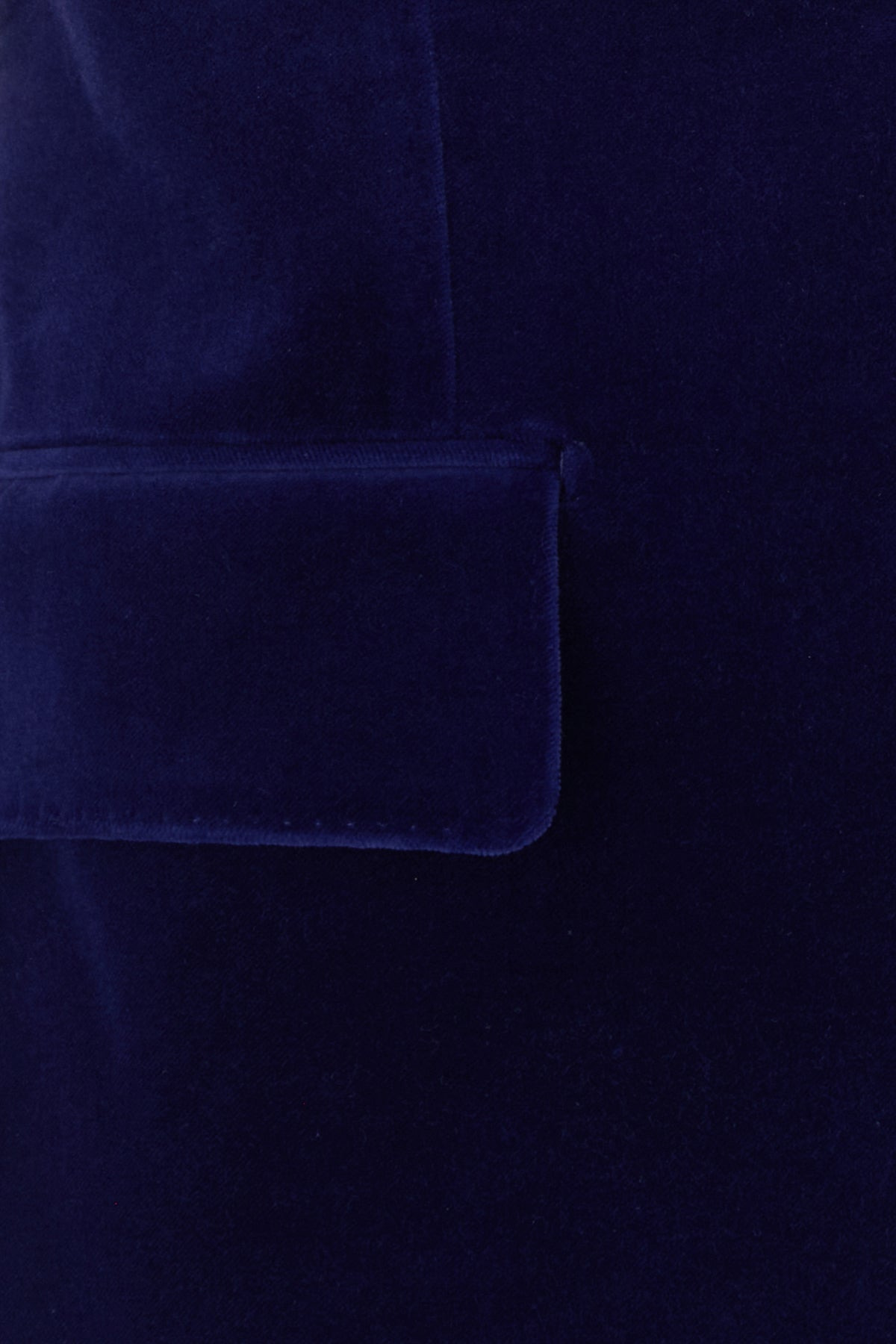 Blue stretch velvet blazer - 3