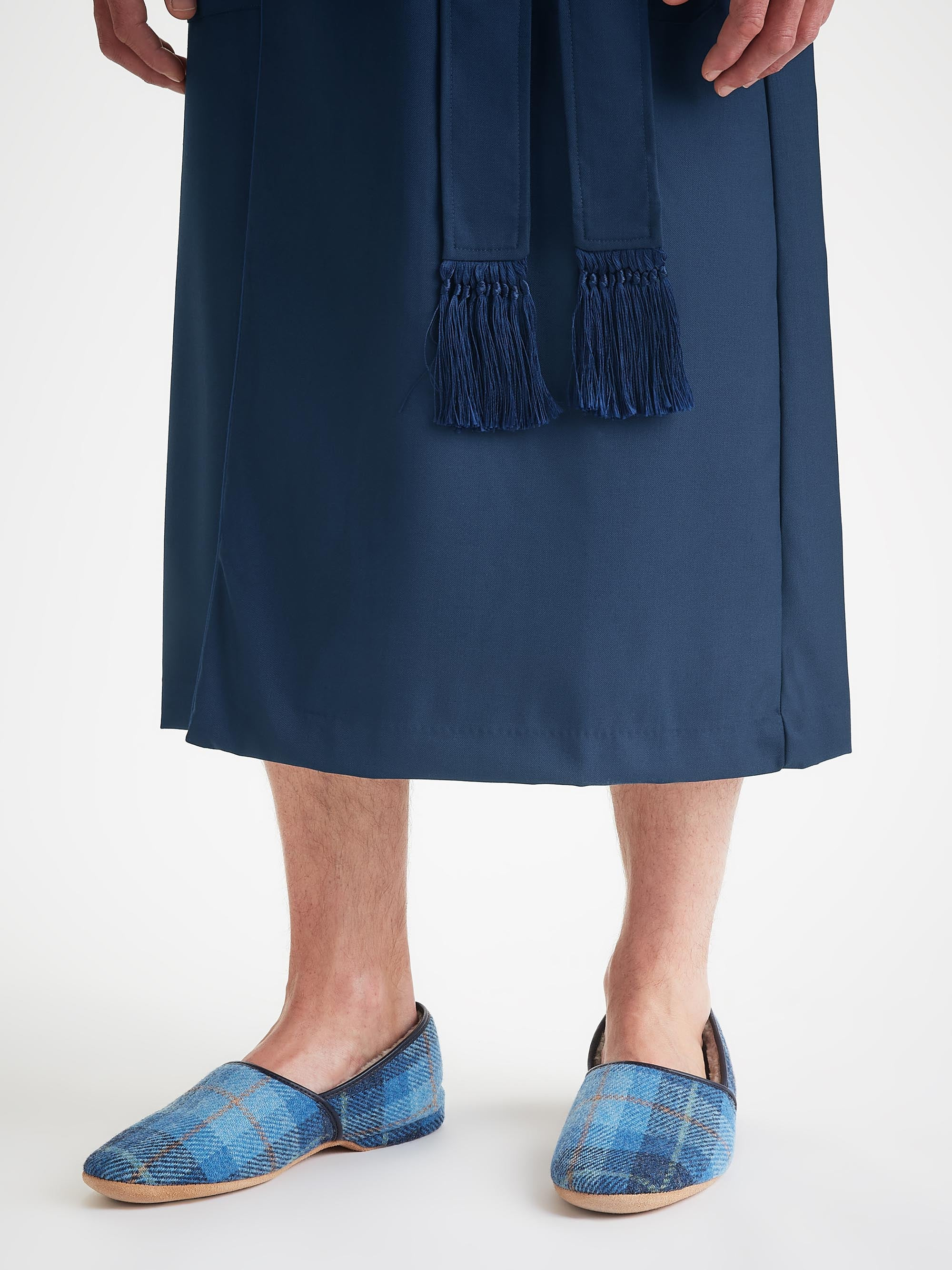 Men's Slippers Crawford Suede Sheepskin Blue - 2
