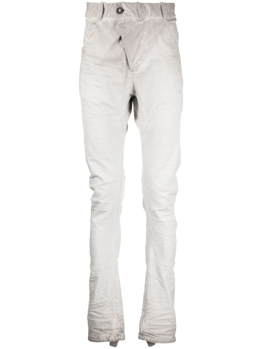 drop-crotch elastic-waist jeans - 1