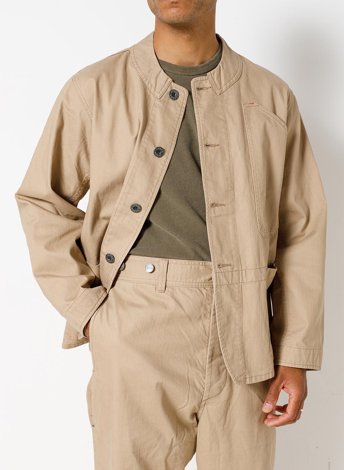 Mechanics Jacket Cotton Twill in Tan - 3