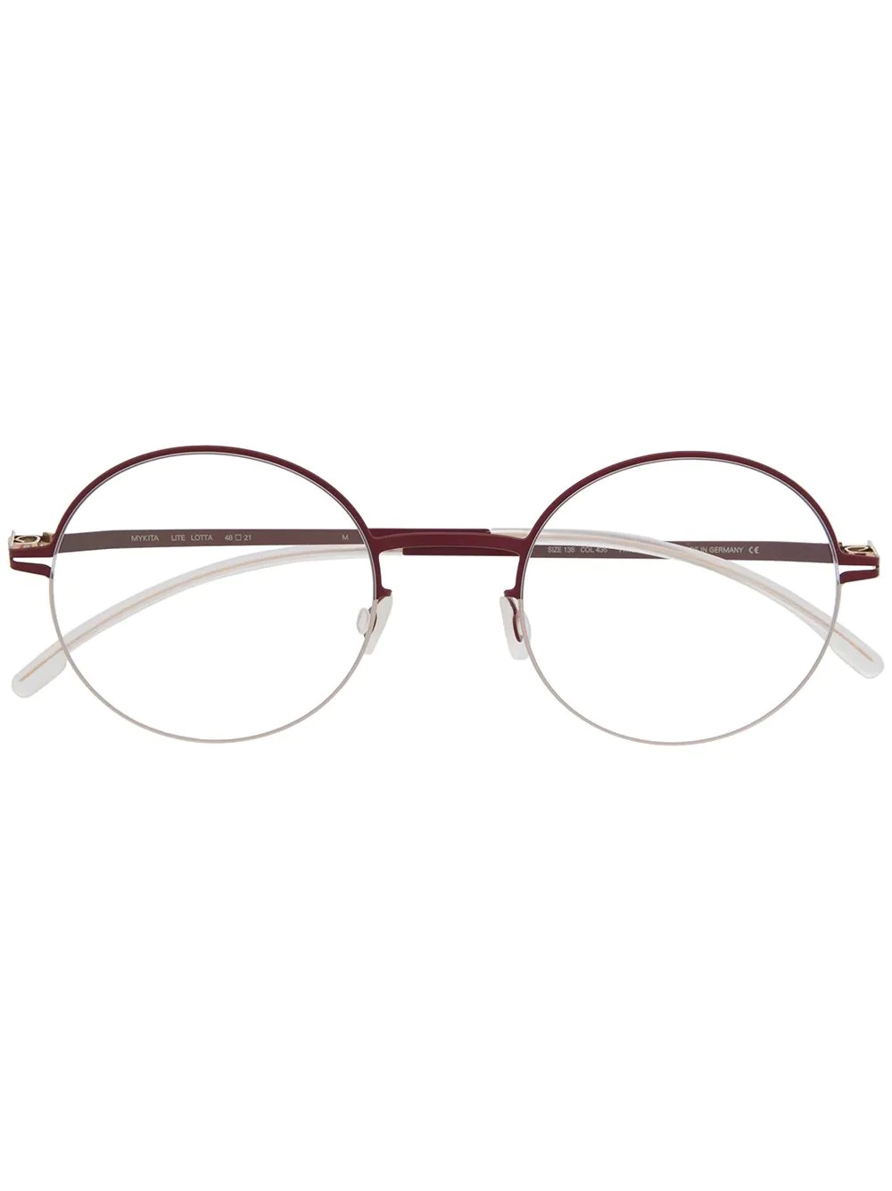 clear-lens round-frame glasses - 1