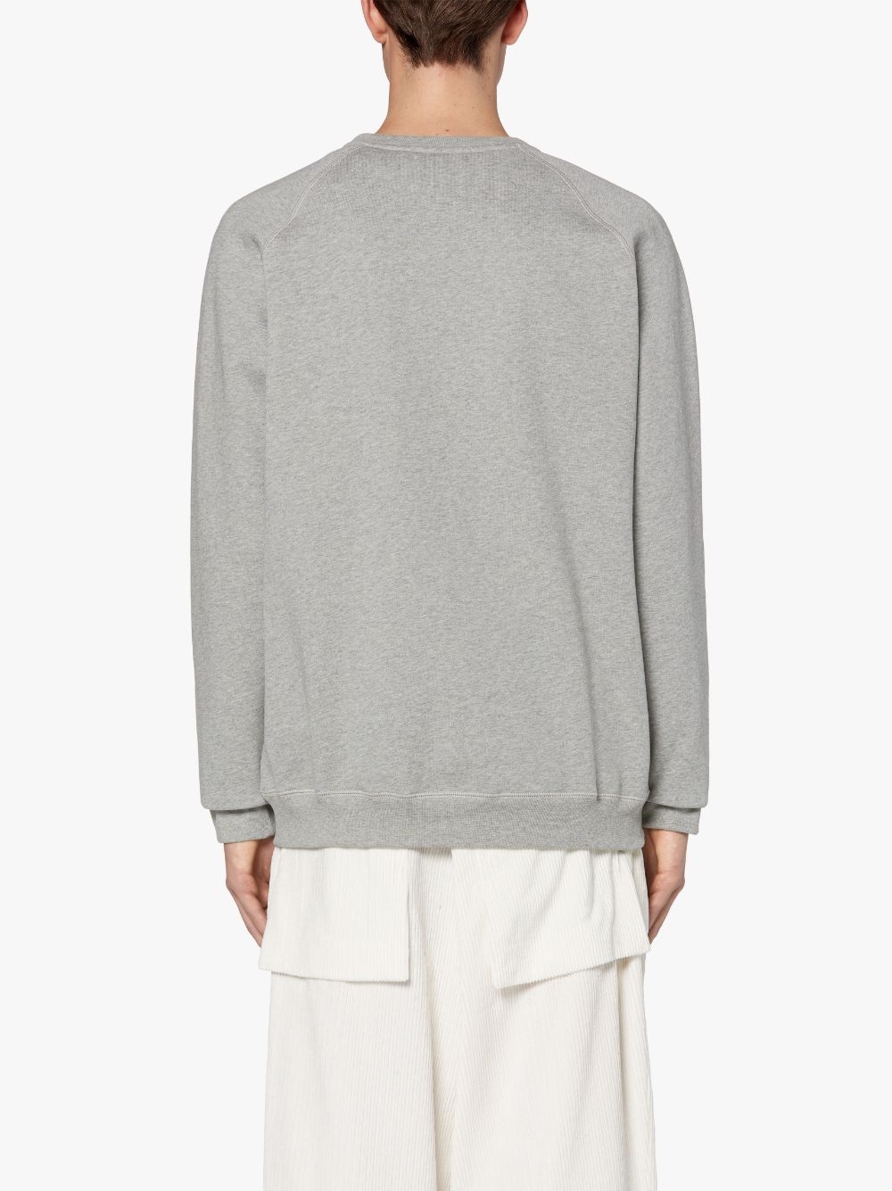 GREY X ORANGE COTTON CREW NECK SWEATSHIRT | GJM-207 - 4