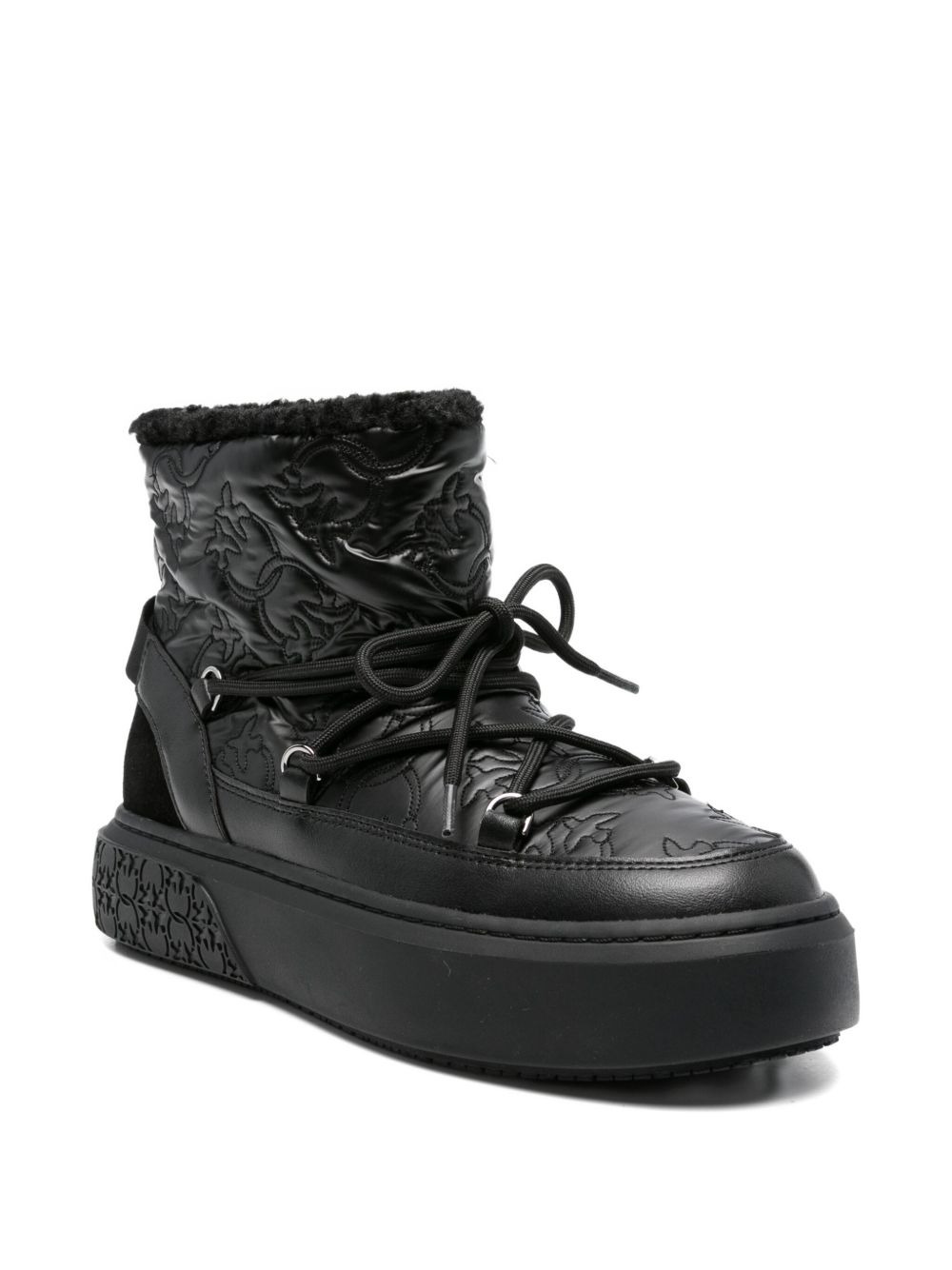 40mm quilted platform boots - 2