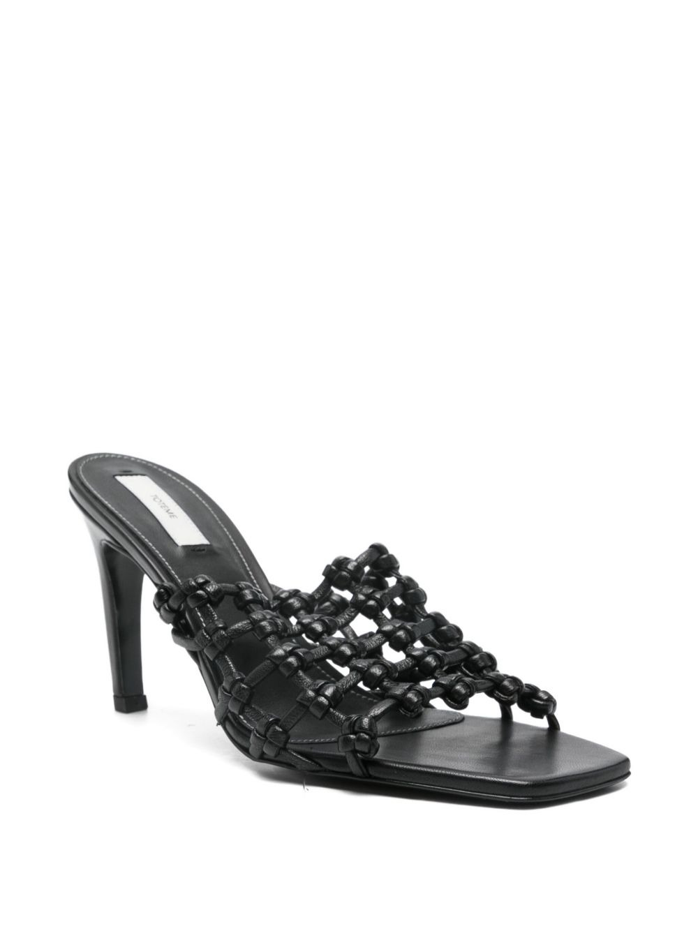 85mm knotted-leather sandals - 2
