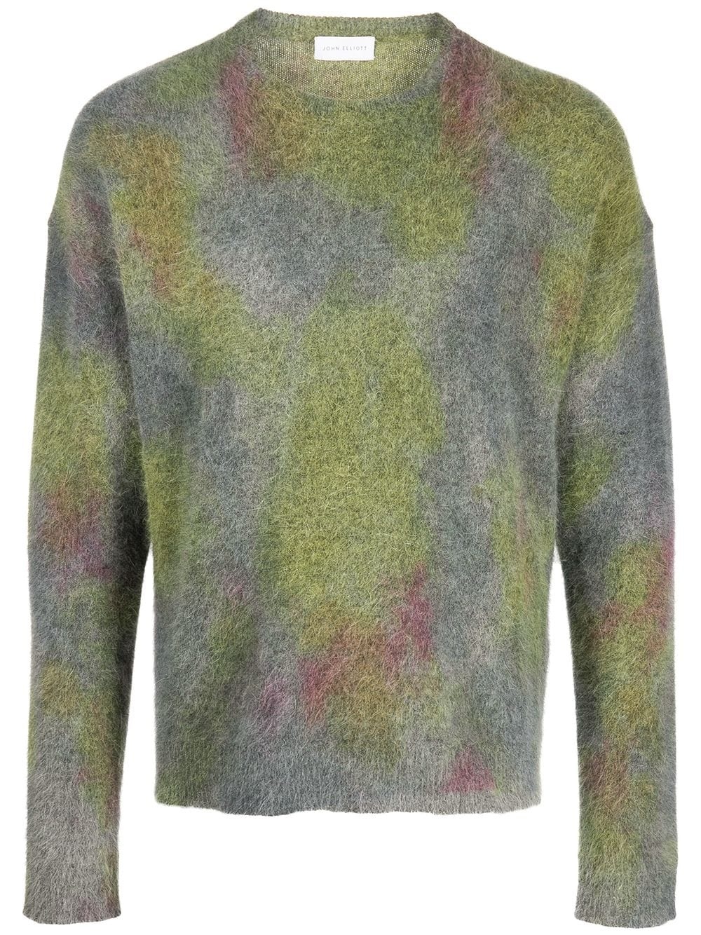 tie dye-print knitted jumper - 1