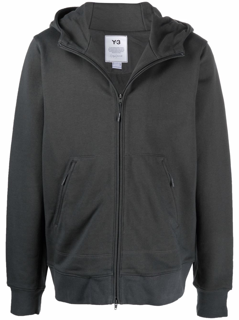 zip-up cotton hoodie - 1