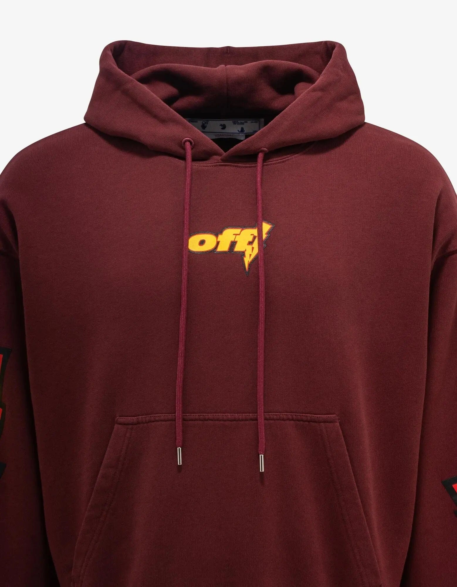 Off-White Burgundy Thunder Stable Skate Hoodie - 5