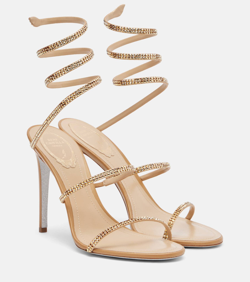 Cleo embellished satin sandals 1