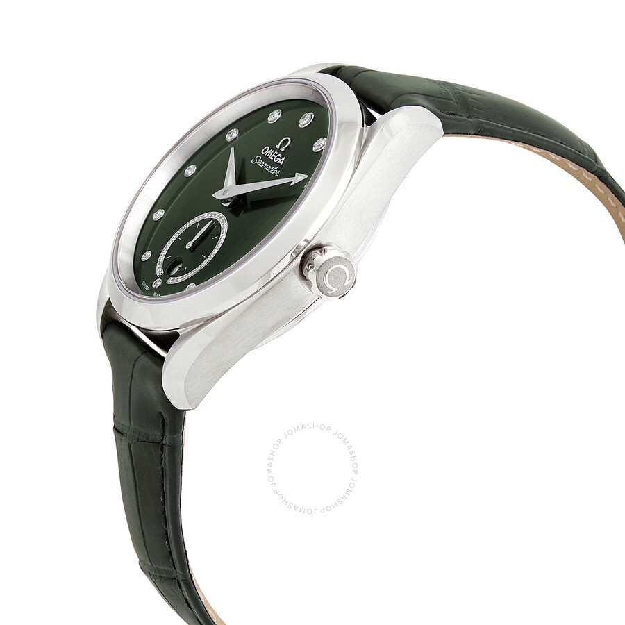 Omega Seamaster Automatic Chronometer Diamond Green Dial Ladies Watch 220.13.38.20.60.001 - 2
