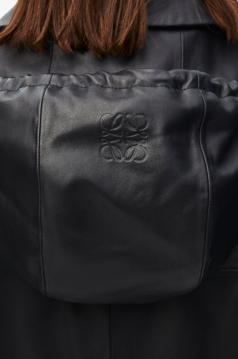 Hooded jacket in nappa lambskin 5